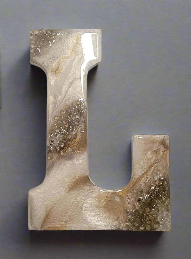 9" Resin Geode Letter