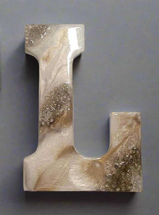 9" Resin Geode Letter