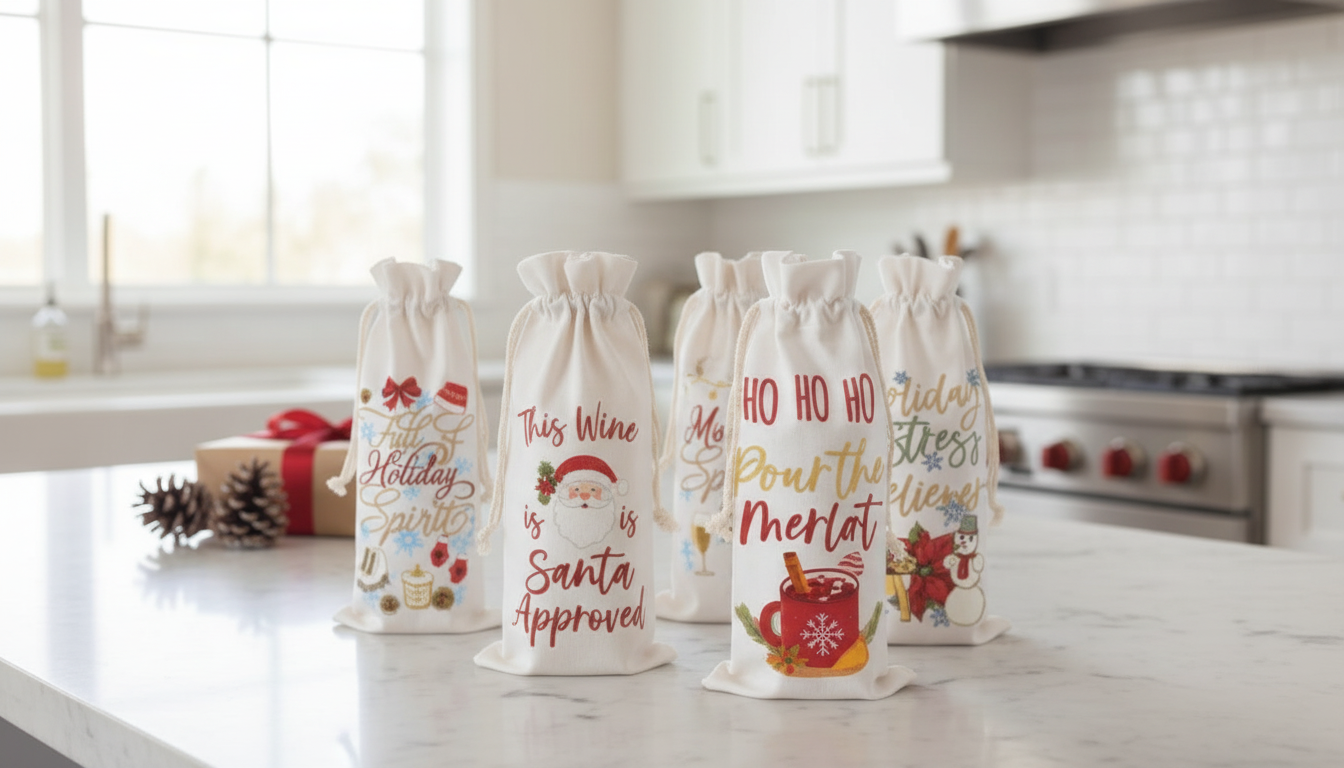 Personalized Holiday Beverage Bag